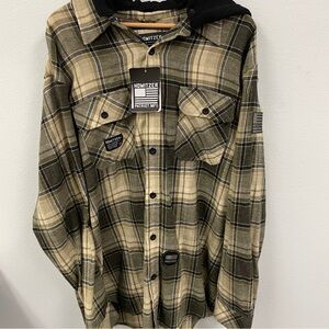 Howitzer Patriots MFG. plaid shirt hoodie.  New with tags. Size 3X.